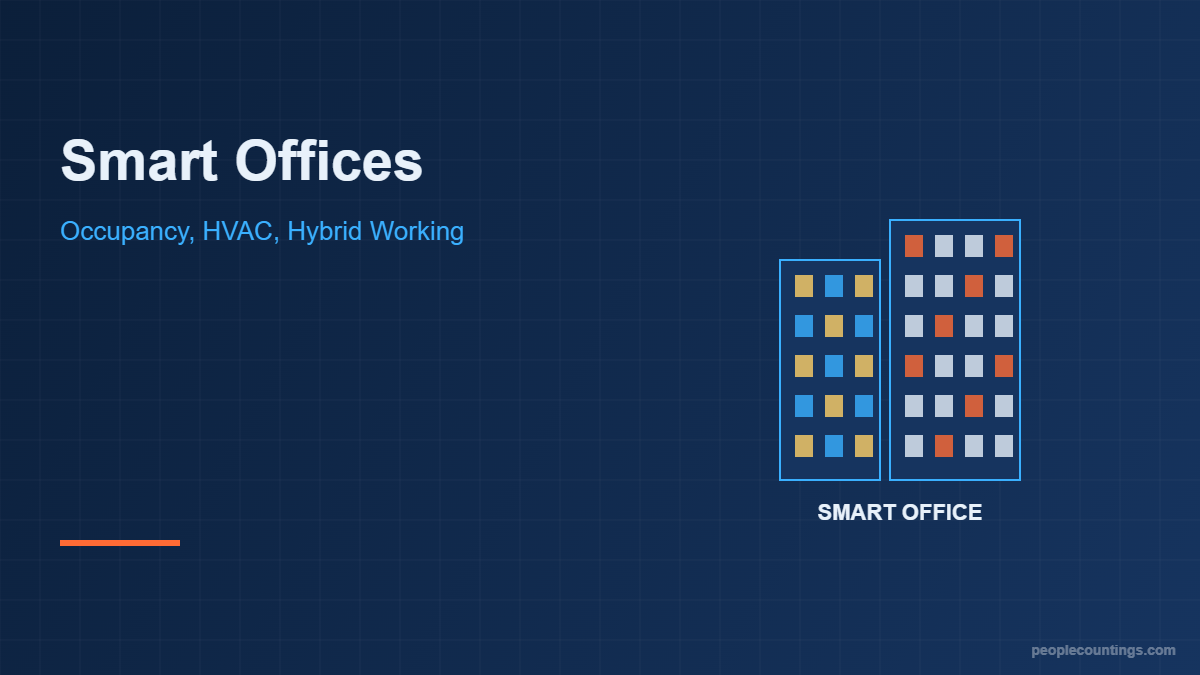 People counting in smart offices illustration