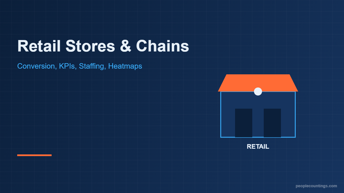 People counting in retail stores illustration