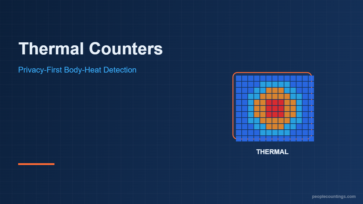 Thermal people counter heatmap illustration
