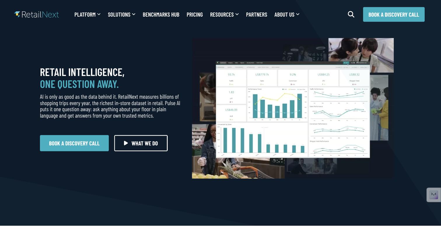 RetailNext retail intelligence dashboard