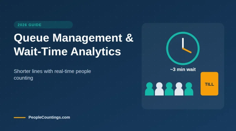 Queue management and wait-time analytics with people counting
